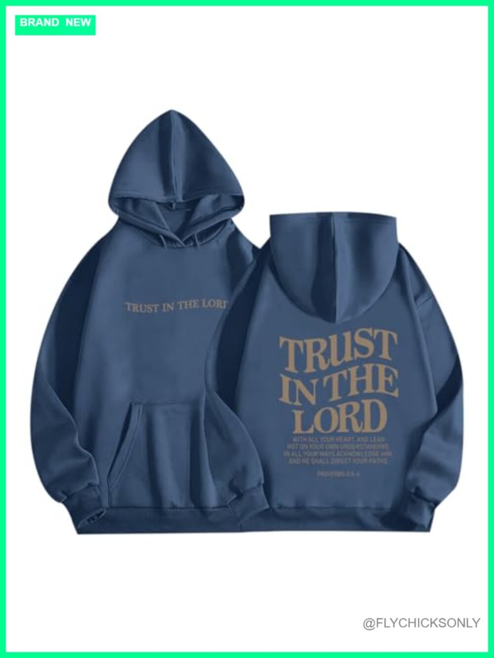 Tuislay Trust In The Lord Hoodie Christian Sweatshirt Womens Pullover